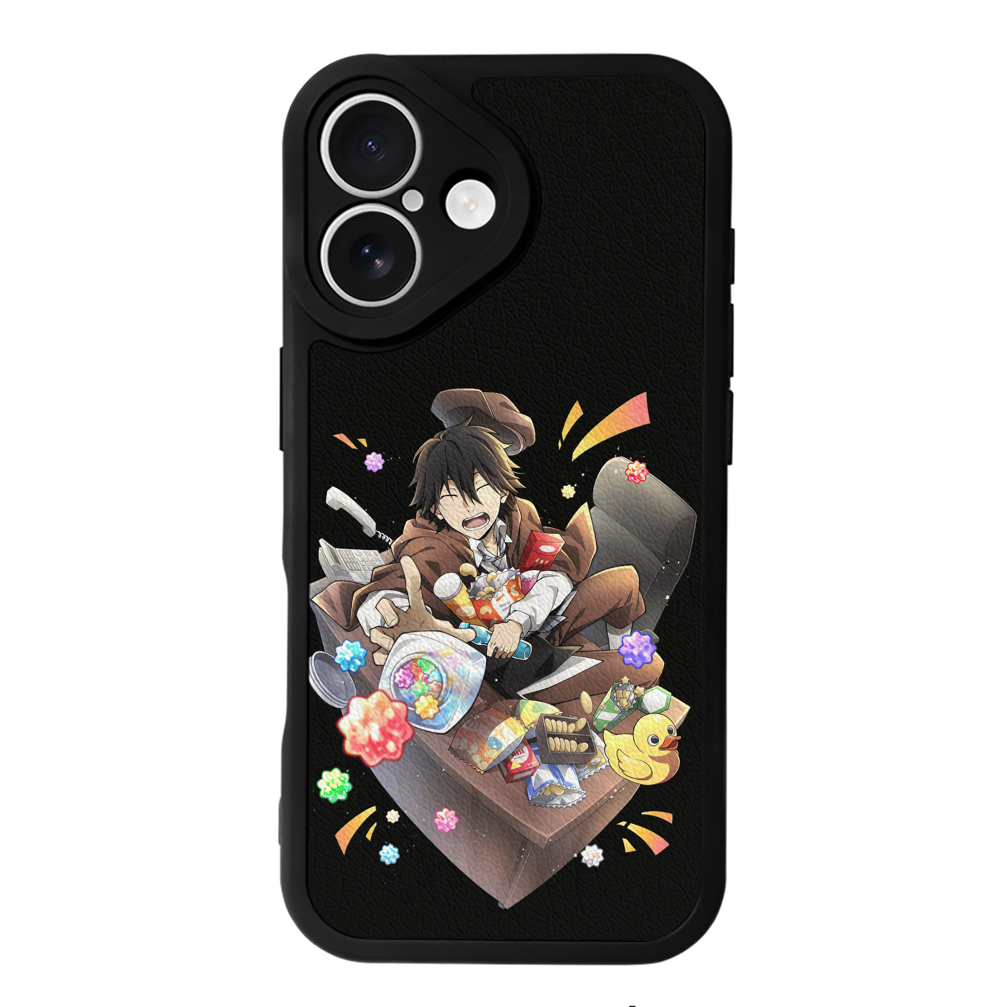 （画像用） 文豪ストレイドッグス Bungo Stray Dogs 【iPhone 16シリーズ対応】シリコンスマホケース（レザー調） 材質：シリコン